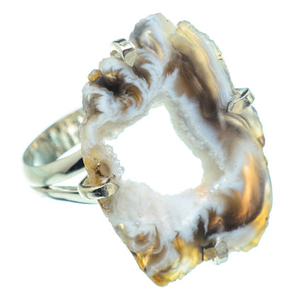 Coconut Geode Slice Rings handcrafted by Ana Silver Co - RING31072