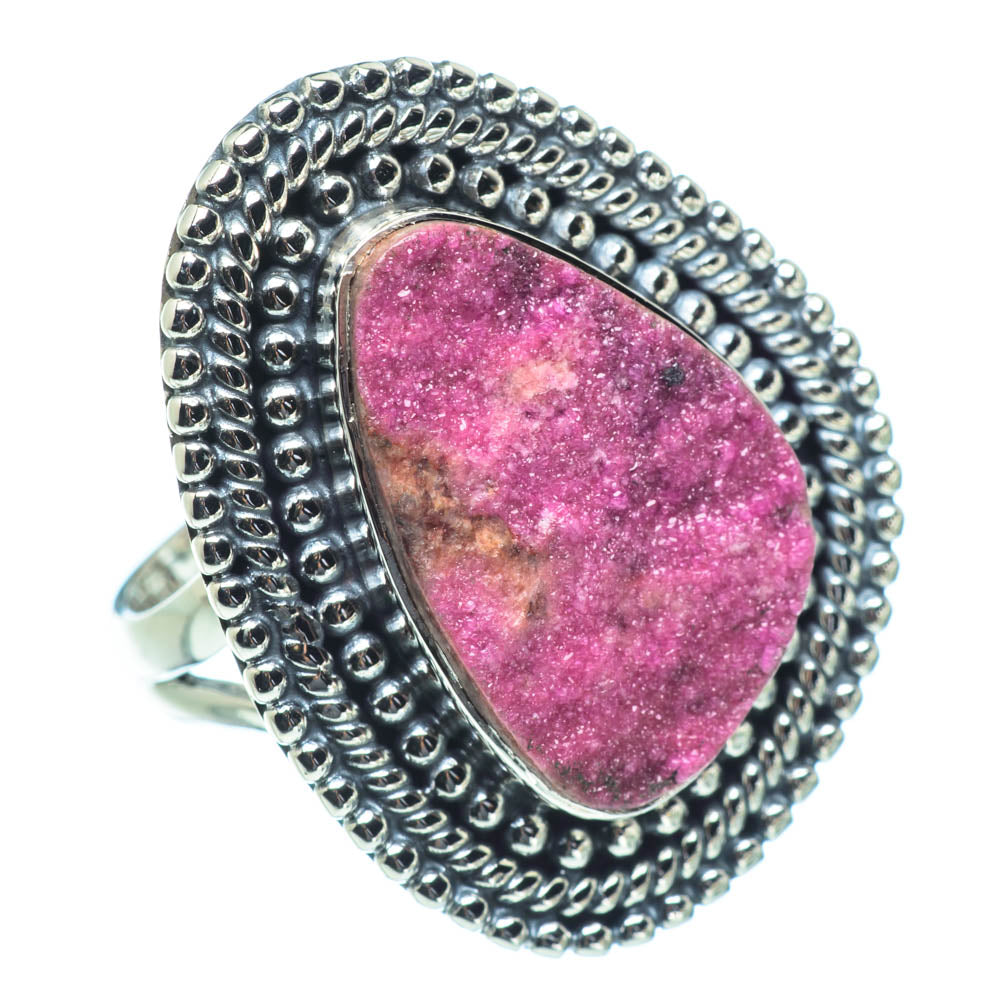 Cobalto Calcite Druzy Rings handcrafted by Ana Silver Co - RING31080