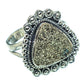 Spectro Pyrite Druzy Rings handcrafted by Ana Silver Co - RING31644
