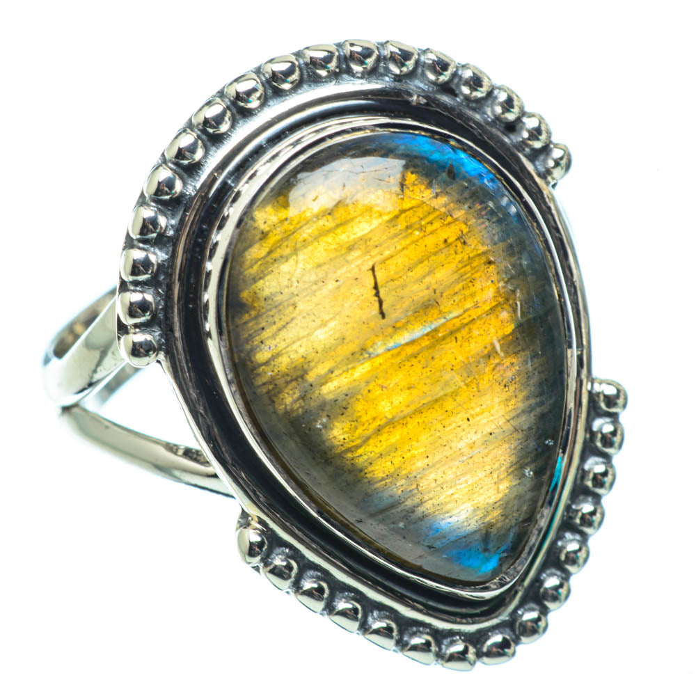 Labradorite Rings handcrafted by Ana Silver Co - RING31697