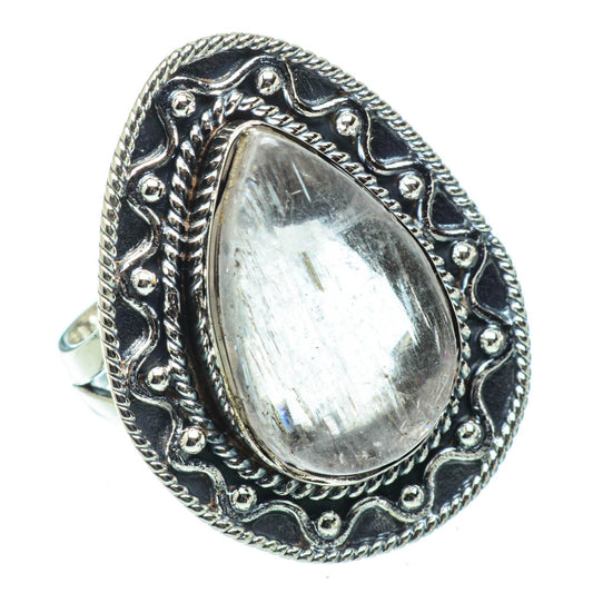 Rainbow Moonstone Rings handcrafted by Ana Silver Co - RING31894