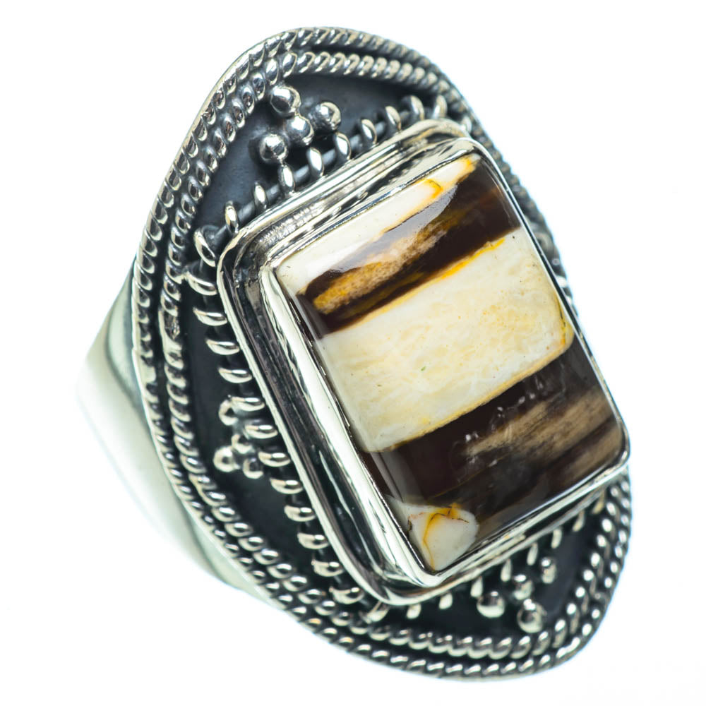 Peanut Wood Jasper Rings handcrafted by Ana Silver Co - RING32233