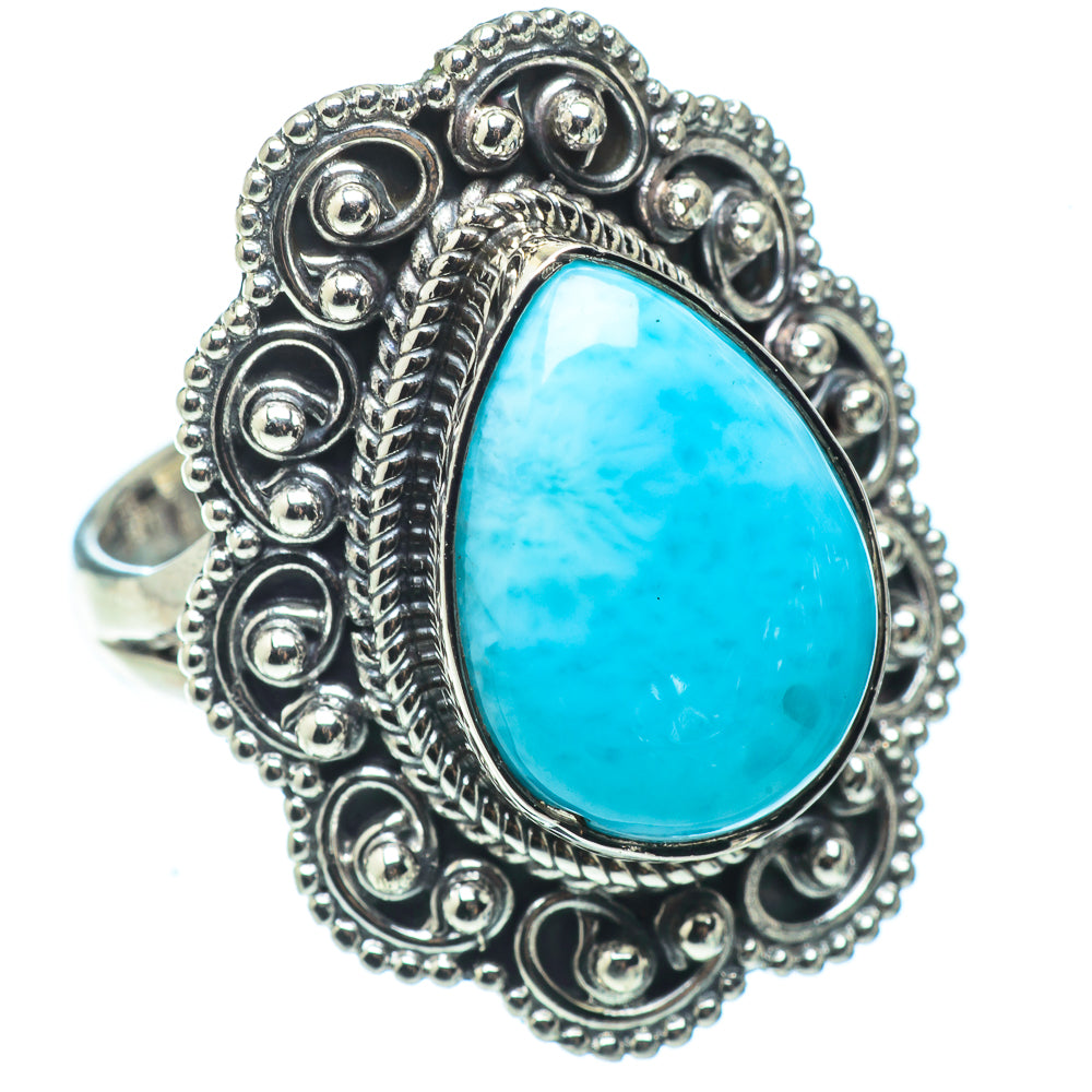 Larimar Rings handcrafted by Ana Silver Co - RING32435