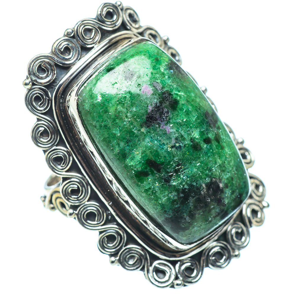 Ruby Zoisite Rings handcrafted by Ana Silver Co - RING32645