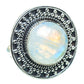 Rainbow Moonstone Rings handcrafted by Ana Silver Co - RING32715