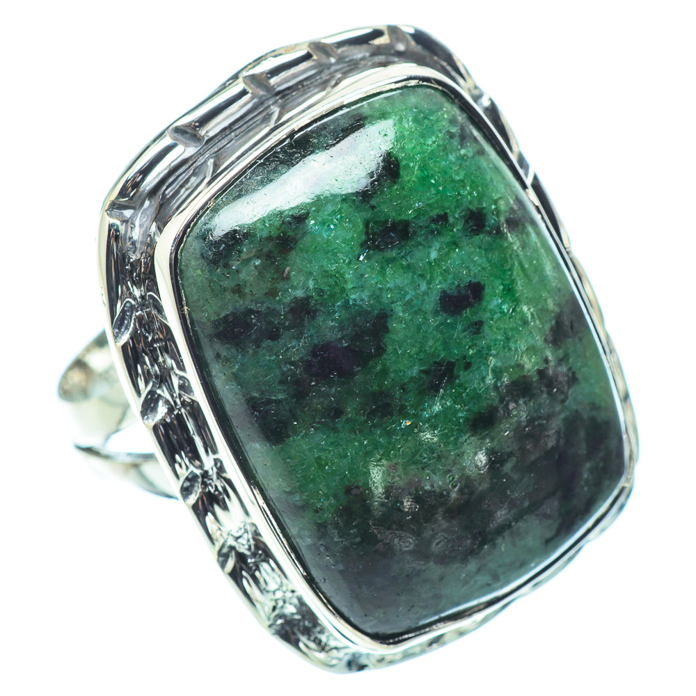 Ruby Zoisite Rings handcrafted by Ana Silver Co - RING32738