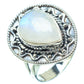 Rainbow Moonstone Rings handcrafted by Ana Silver Co - RING32957