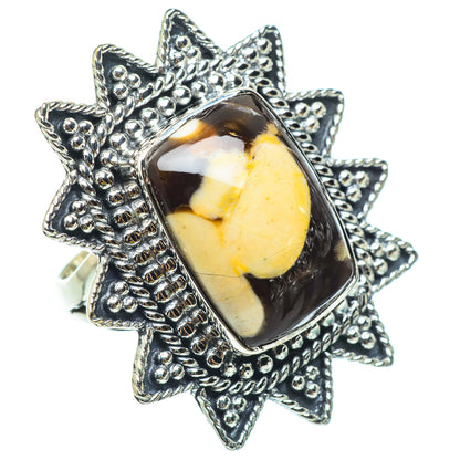 Peanut Wood Jasper Rings handcrafted by Ana Silver Co - RING33051