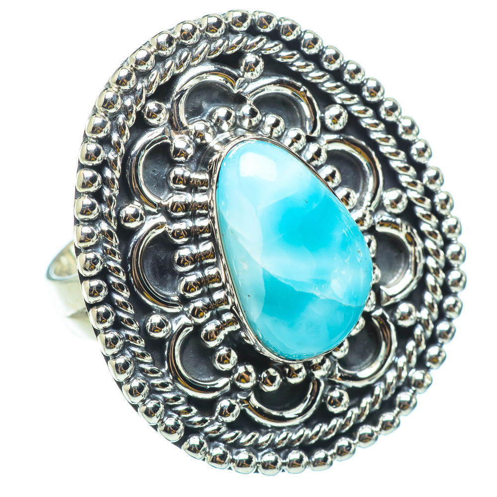 Larimar Rings handcrafted by Ana Silver Co - RING33087