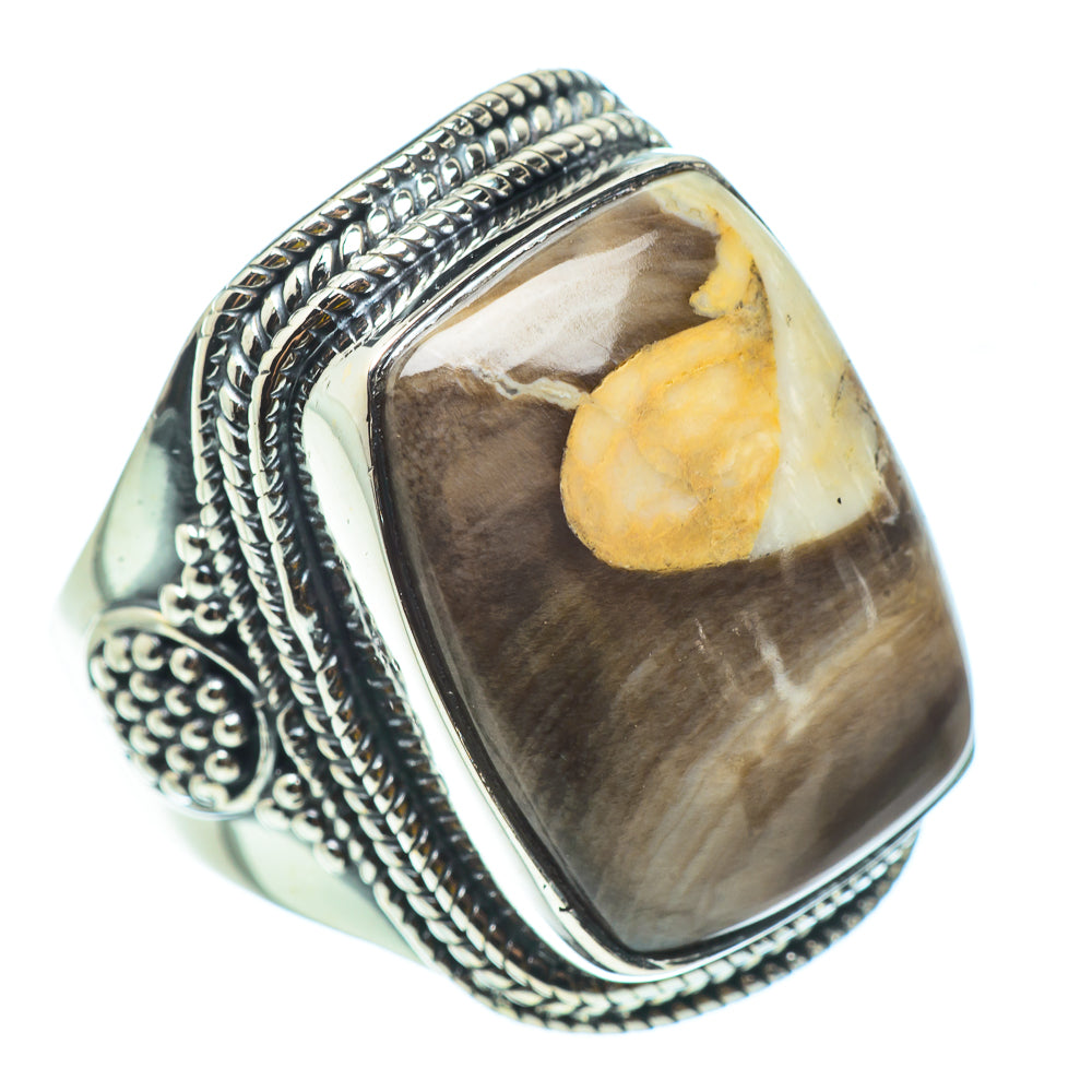 Peanut Wood Jasper Rings handcrafted by Ana Silver Co - RING33096