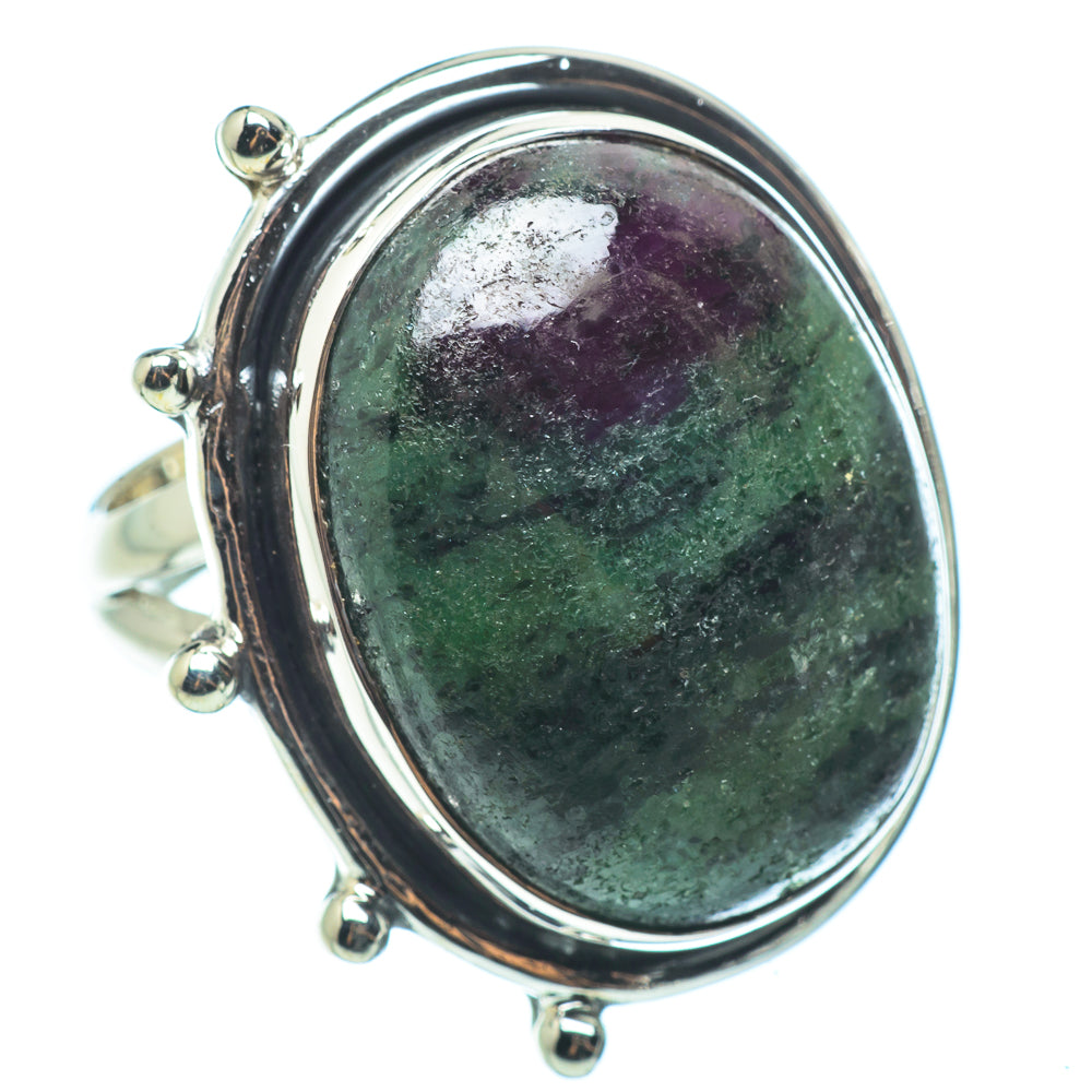 Ruby Zoisite Rings handcrafted by Ana Silver Co - RING33339 - Photo 2