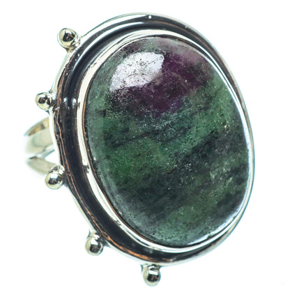Ruby Zoisite Rings handcrafted by Ana Silver Co - RING33339 - Photo 2