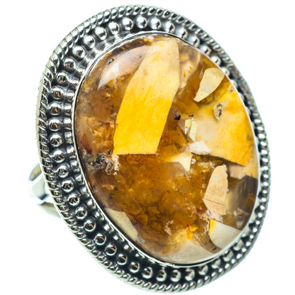 Brecciated Mookaite Rings handcrafted by Ana Silver Co - RING33408