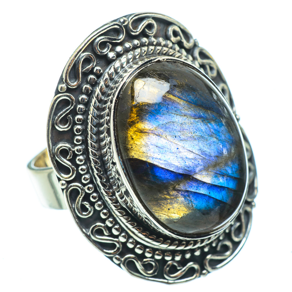Labradorite Rings handcrafted by Ana Silver Co - RING33458