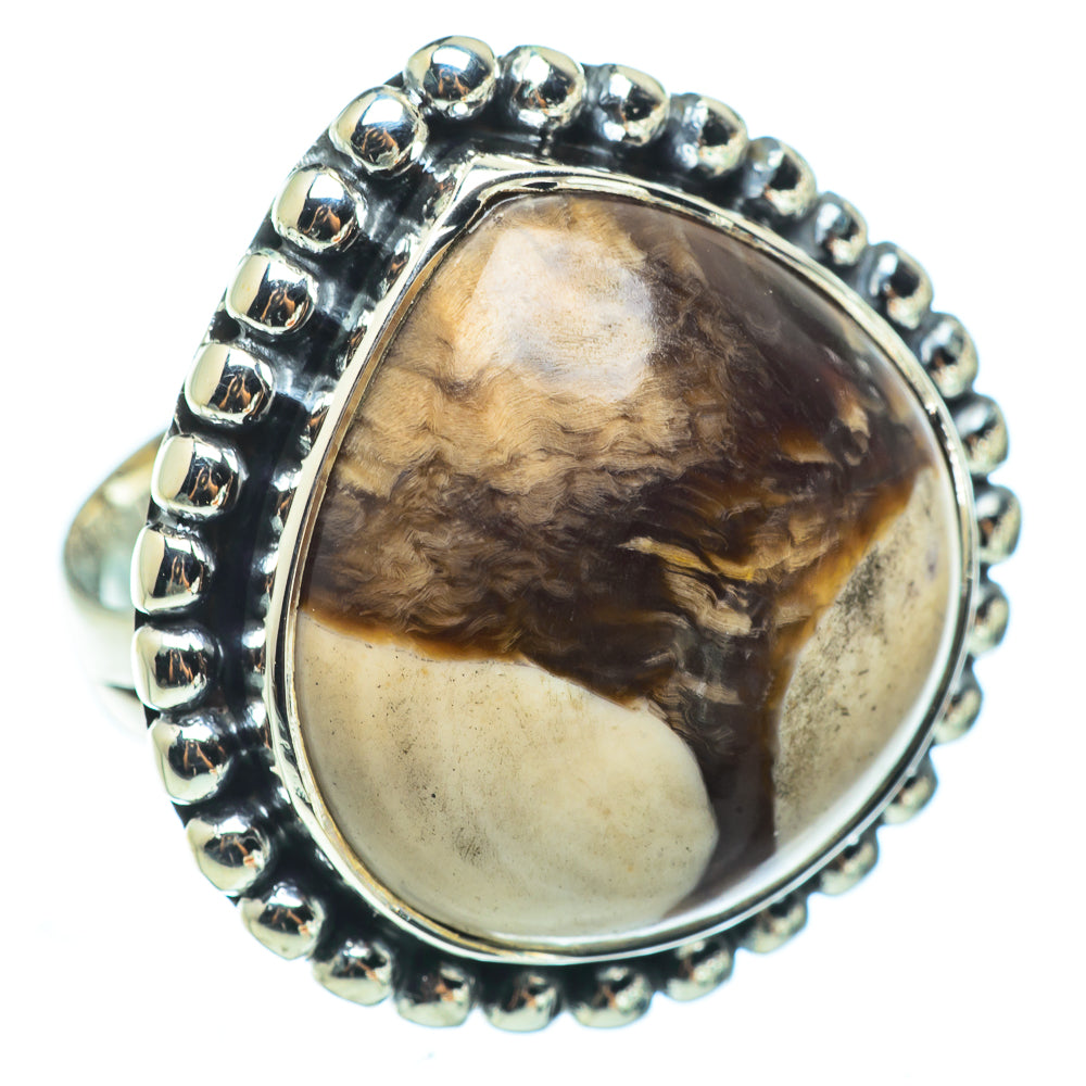 Peanut Wood Jasper Rings handcrafted by Ana Silver Co - RING33498