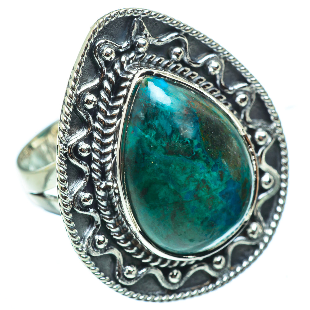 Chrysocolla Rings handcrafted by Ana Silver Co - RING33546