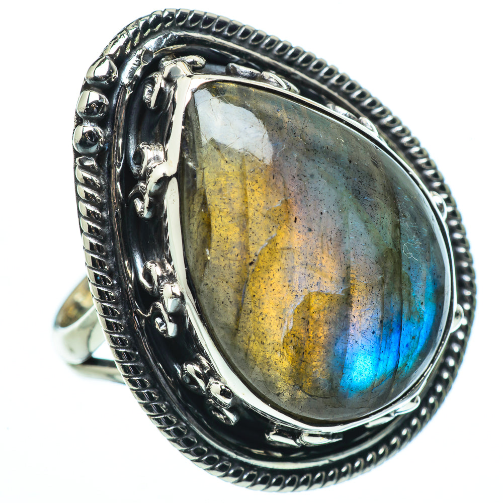 Labradorite Rings handcrafted by Ana Silver Co - RING33574