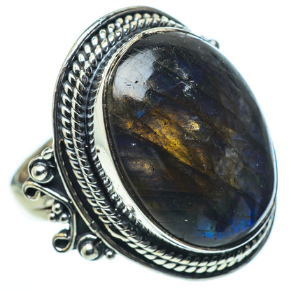 Labradorite Rings handcrafted by Ana Silver Co - RING33575