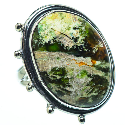 Australian Green Opal Rings handcrafted by Ana Silver Co - RING33578