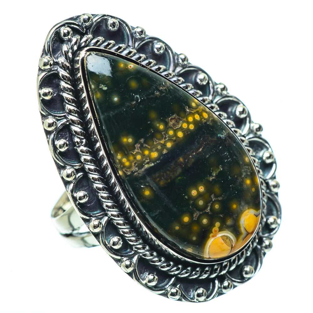 Ocean Jasper Rings handcrafted by Ana Silver Co - RING33579