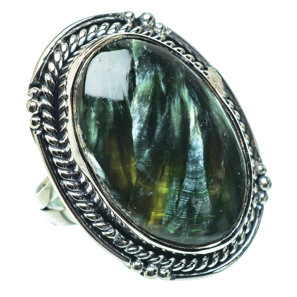 Seraphinite Rings handcrafted by Ana Silver Co - RING33614