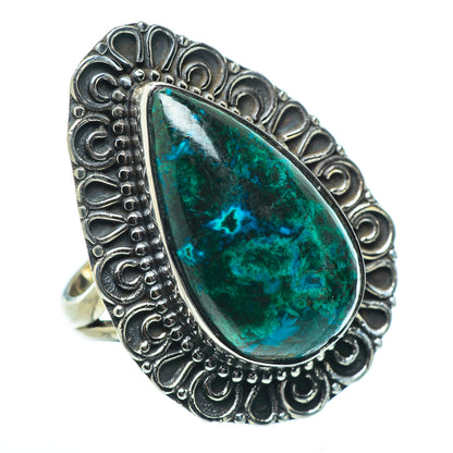 Chrysocolla Rings handcrafted by Ana Silver Co - RING33632