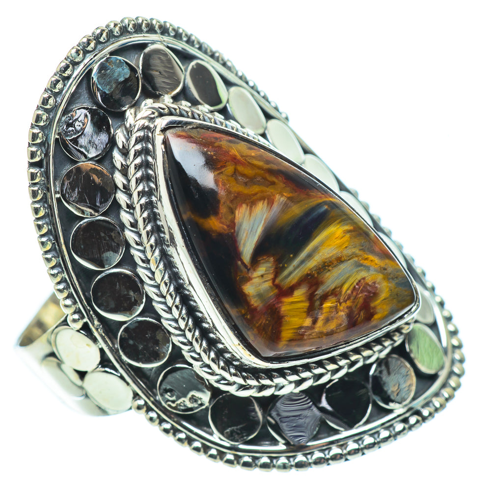 Golden Pietersite Rings handcrafted by Ana Silver Co - RING33634