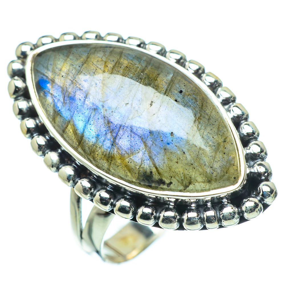 Labradorite Rings handcrafted by Ana Silver Co - RING33663