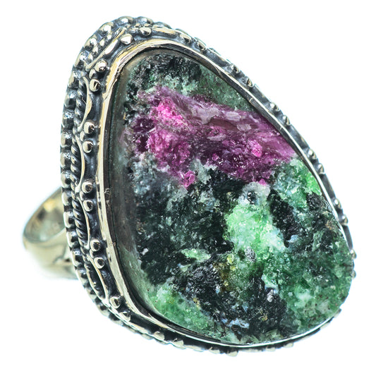 Ruby Zoisite Rings handcrafted by Ana Silver Co - RING33681