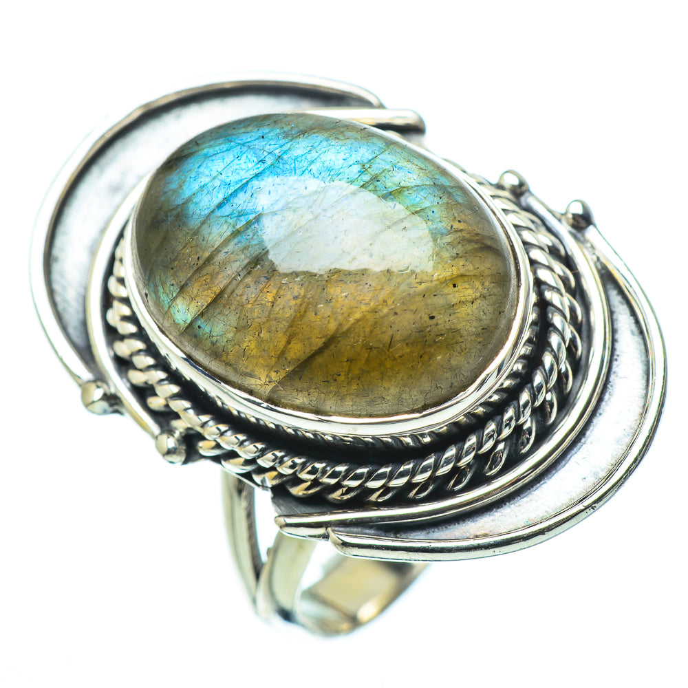 Labradorite Rings handcrafted by Ana Silver Co - RING33692