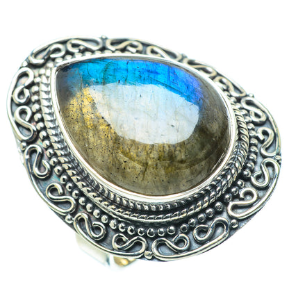 Labradorite Rings handcrafted by Ana Silver Co - RING33694