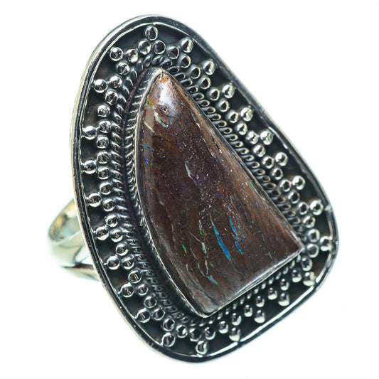 Boulder Opal Rings handcrafted by Ana Silver Co - RING33703