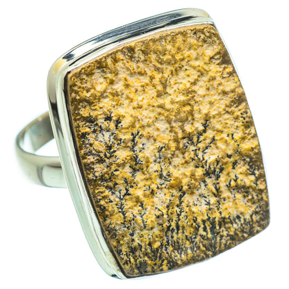 Germany Psilomelane Dendrite Rings handcrafted by Ana Silver Co - RING34014