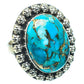 Blue Copper Composite Turquoise Rings handcrafted by Ana Silver Co - RING34372