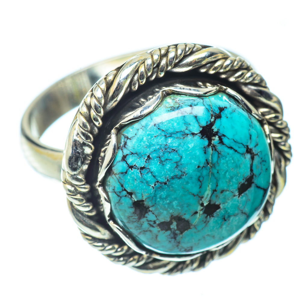 Tibetan Turquoise Rings handcrafted by Ana Silver Co - RING34631