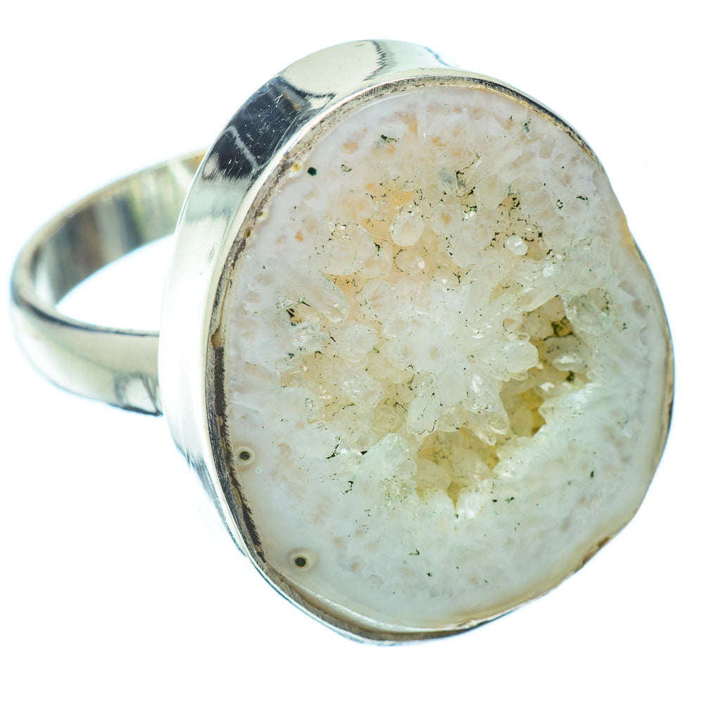 White Geode Slice Rings handcrafted by Ana Silver Co - RING34650