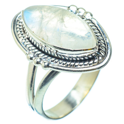 Rainbow Moonstone Rings handcrafted by Ana Silver Co - RING34687