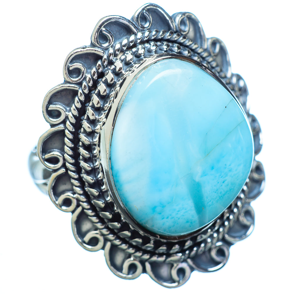 Larimar Rings handcrafted by Ana Silver Co - RING3476