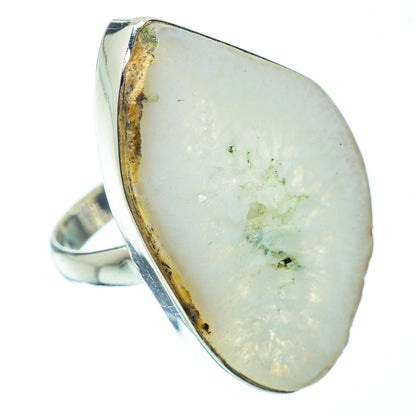 White Geode Slice Rings handcrafted by Ana Silver Co - RING34859