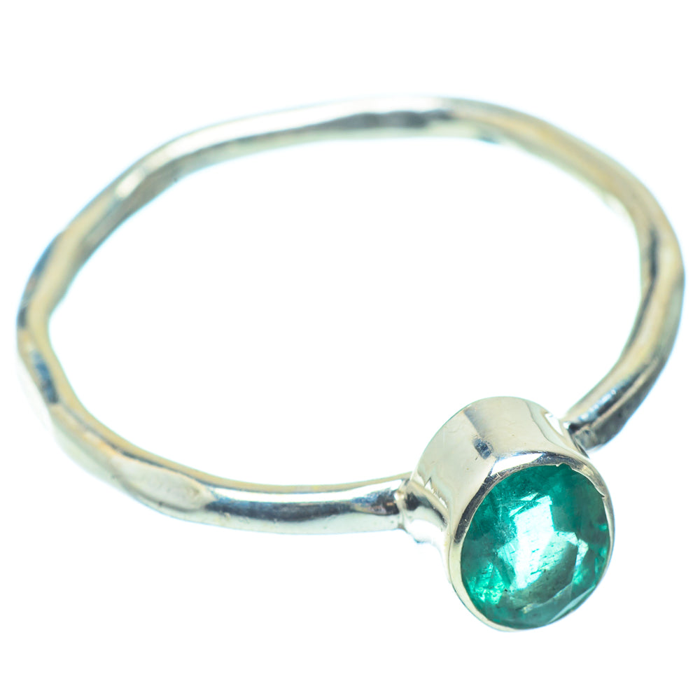 Zambian Emerald Rings handcrafted by Ana Silver Co - RING35071