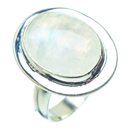 Rainbow Moonstone Rings handcrafted by Ana Silver Co - RING35087