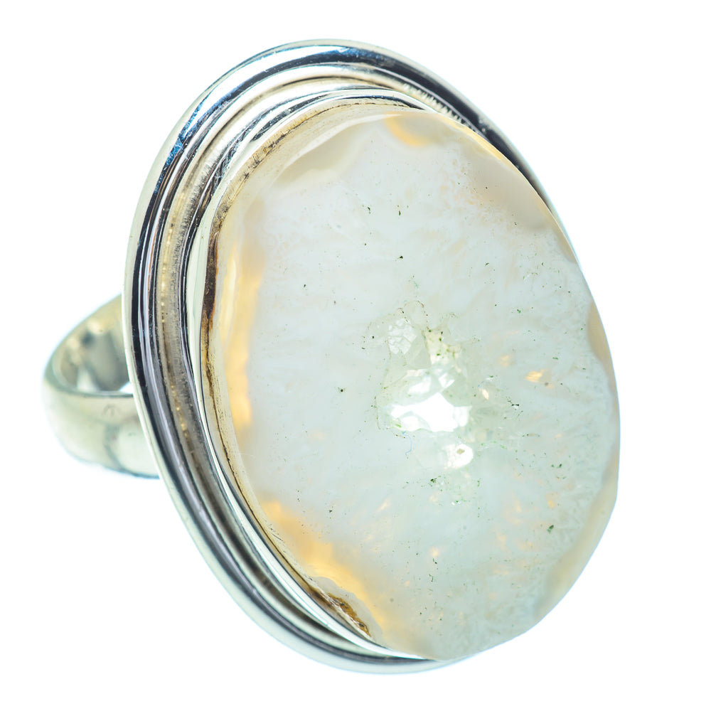 White Geode Slice Rings handcrafted by Ana Silver Co - RING35227