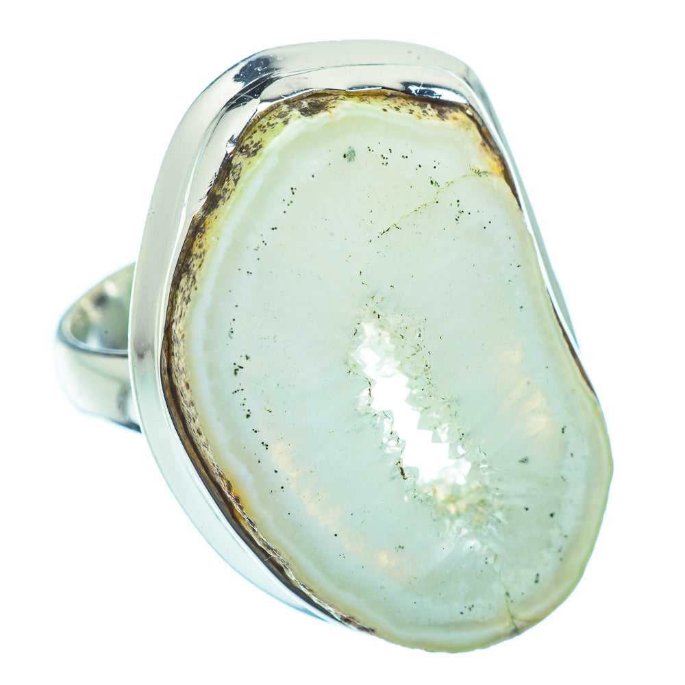 White Geode Slice Rings handcrafted by Ana Silver Co - RING35431