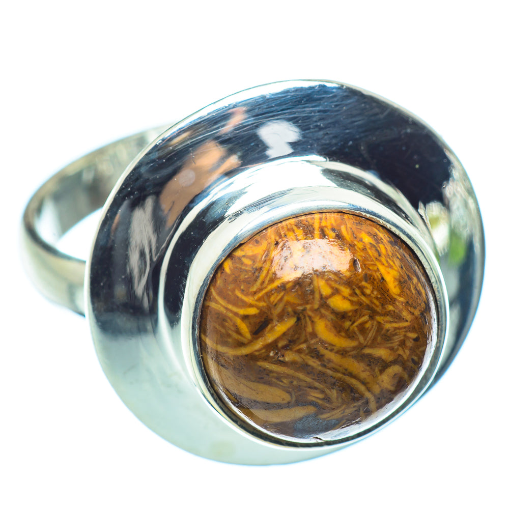 Coquina Jasper Rings handcrafted by Ana Silver Co - RING35572
