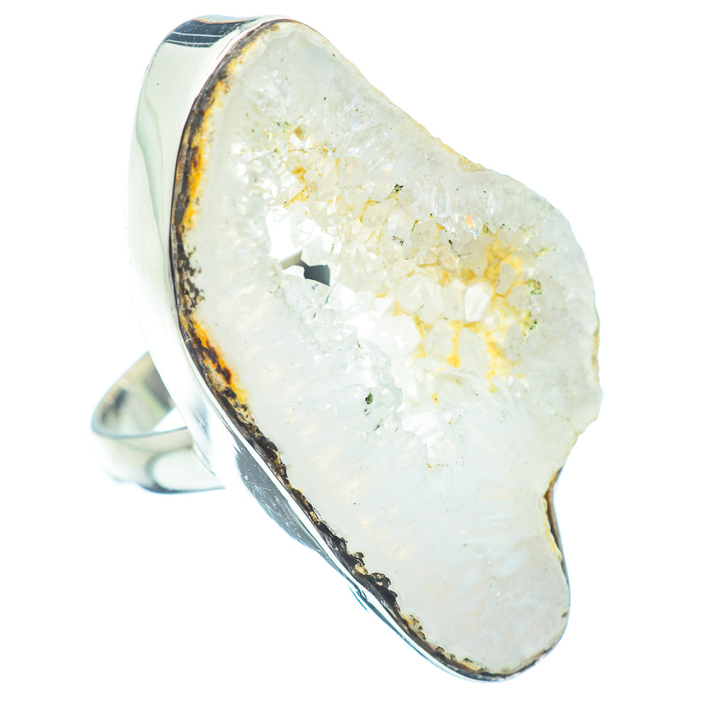 White Geode Slice Rings handcrafted by Ana Silver Co - RING35631