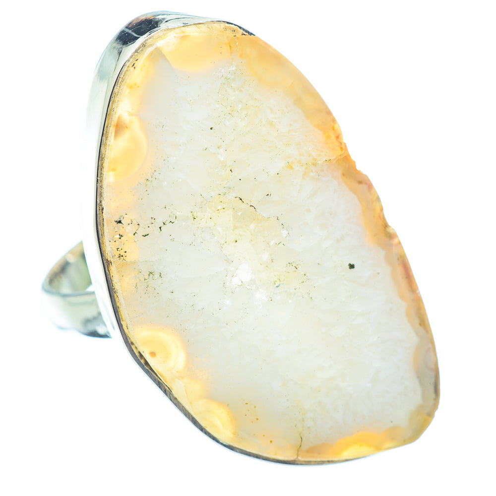 White Geode Slice Rings handcrafted by Ana Silver Co - RING35673