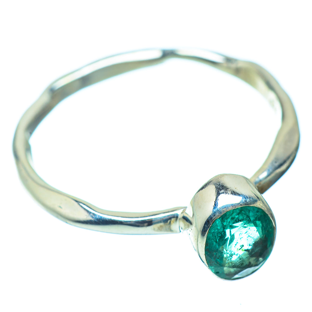 Zambian Emerald Rings handcrafted by Ana Silver Co - RING35824