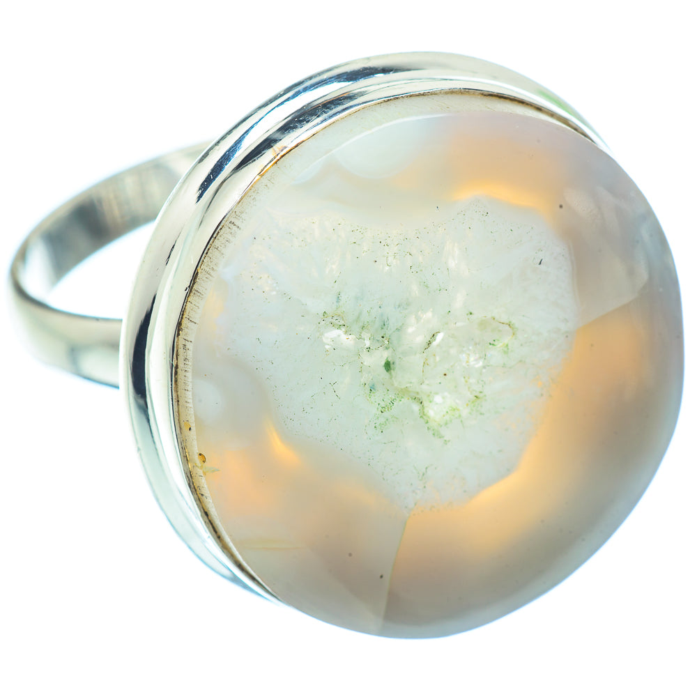 White Geode Slice Rings handcrafted by Ana Silver Co - RING36494