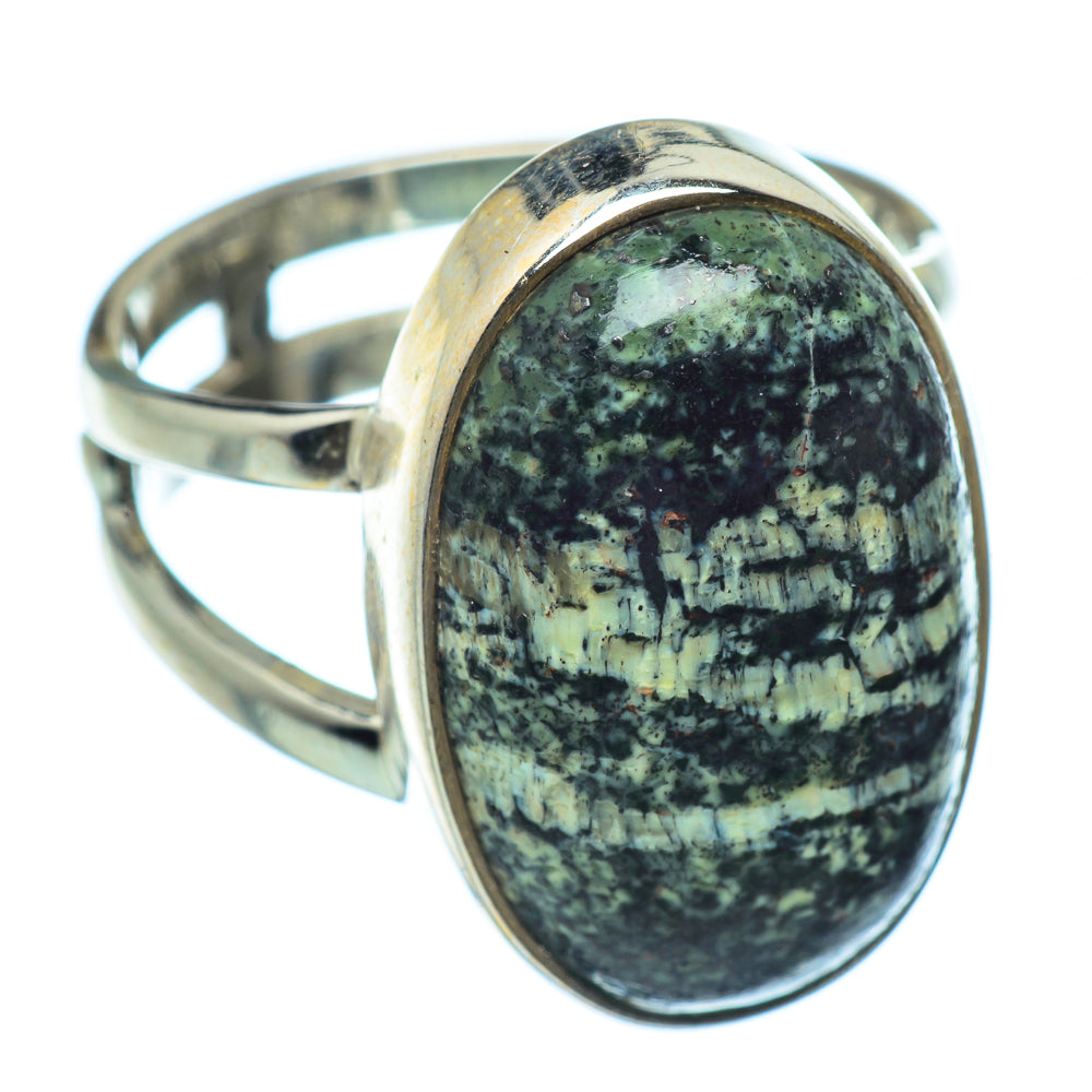 Lizard Jasper Rings handcrafted by Ana Silver Co - RING36711