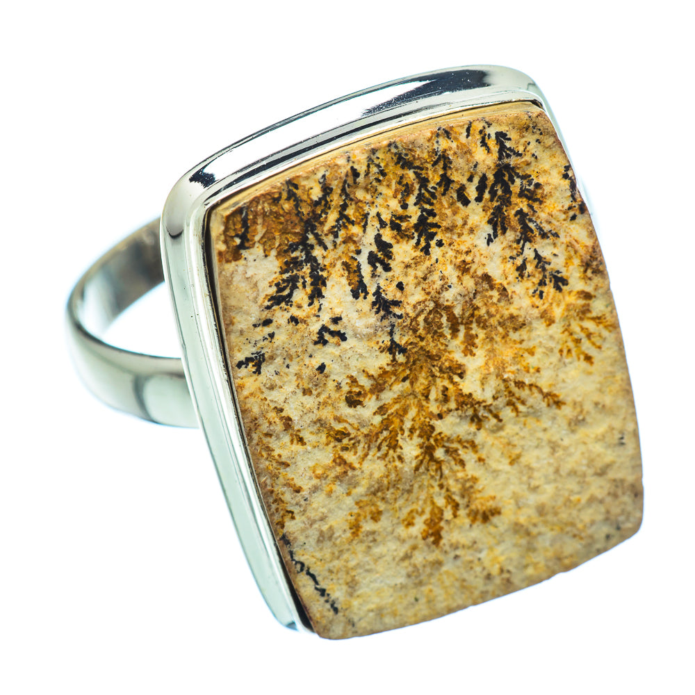 Germany Psilomelane Dendrite Rings handcrafted by Ana Silver Co - RING36829